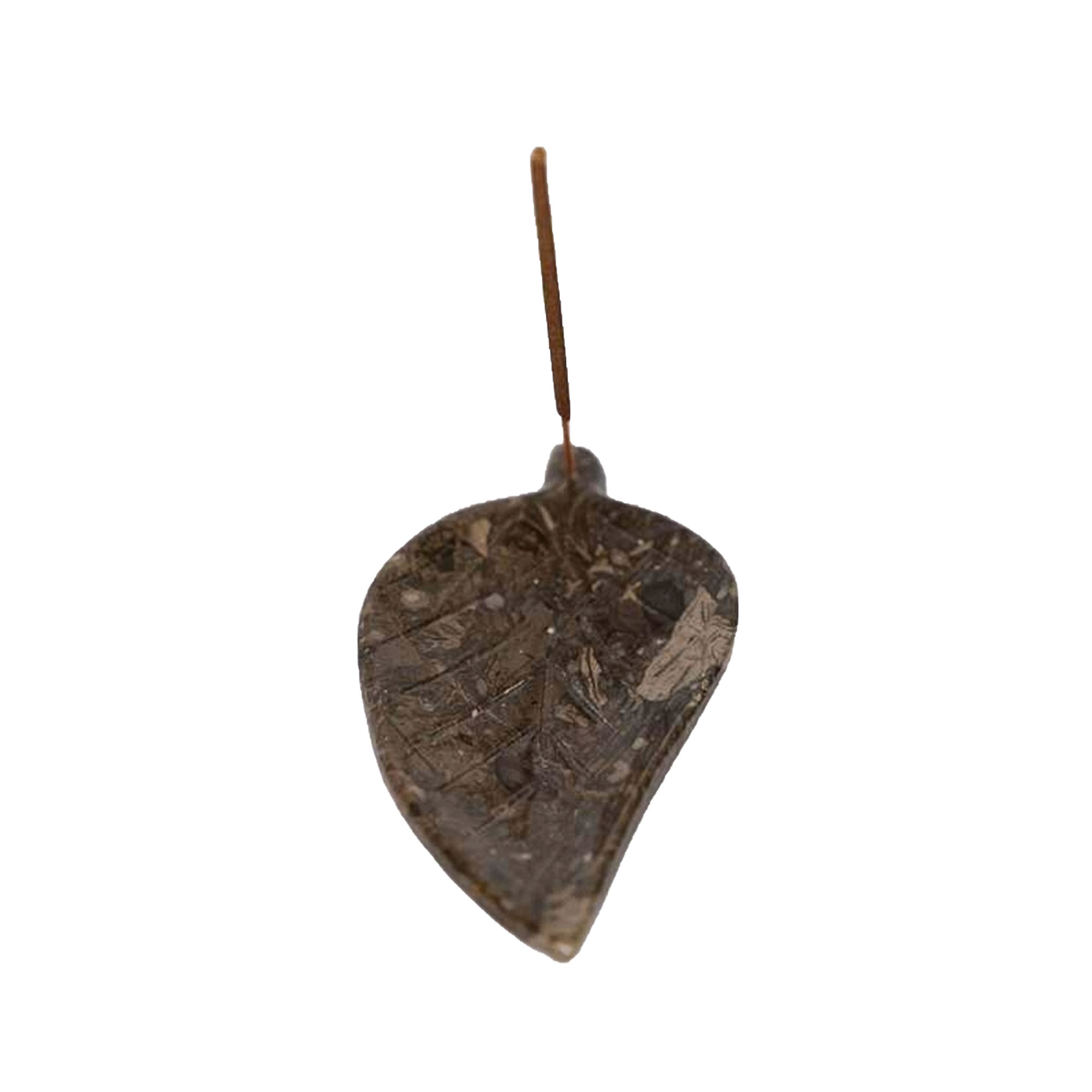 Porte-encens à feuilles onyx 3 - 8x16cm