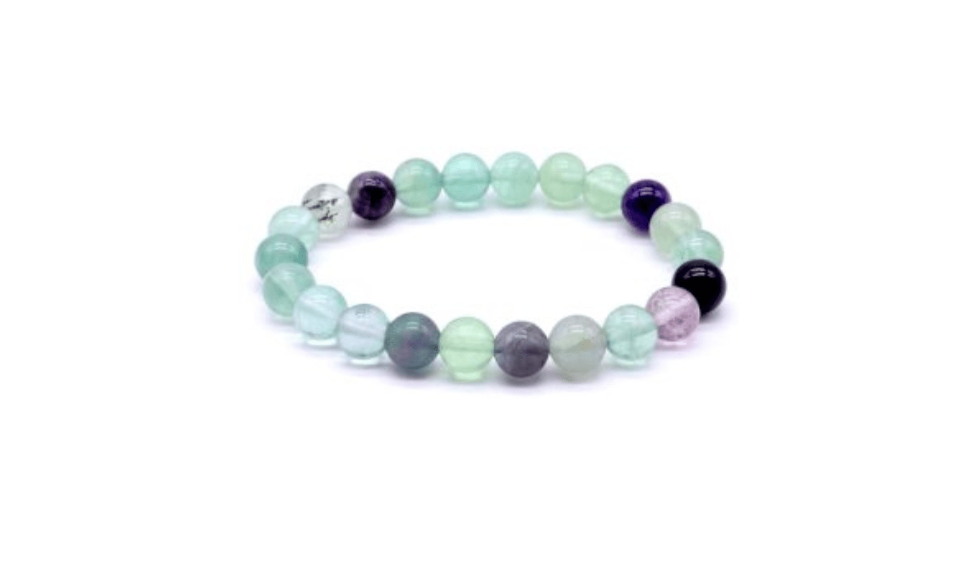 Perles de bracelet de fluorite - 8 mm