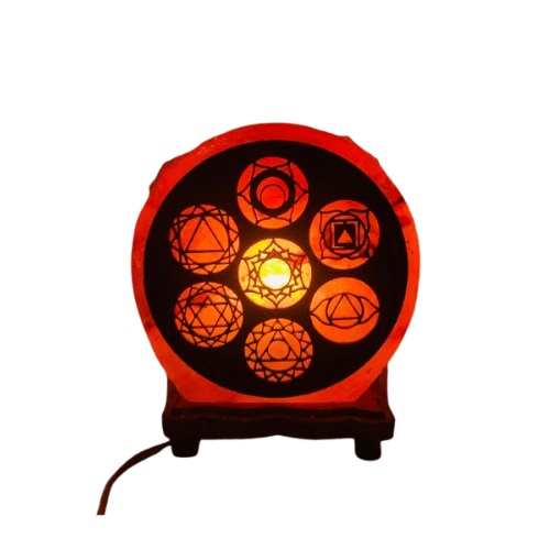 Lampe à sel de l'Himalaya 7 chakras - 3kg