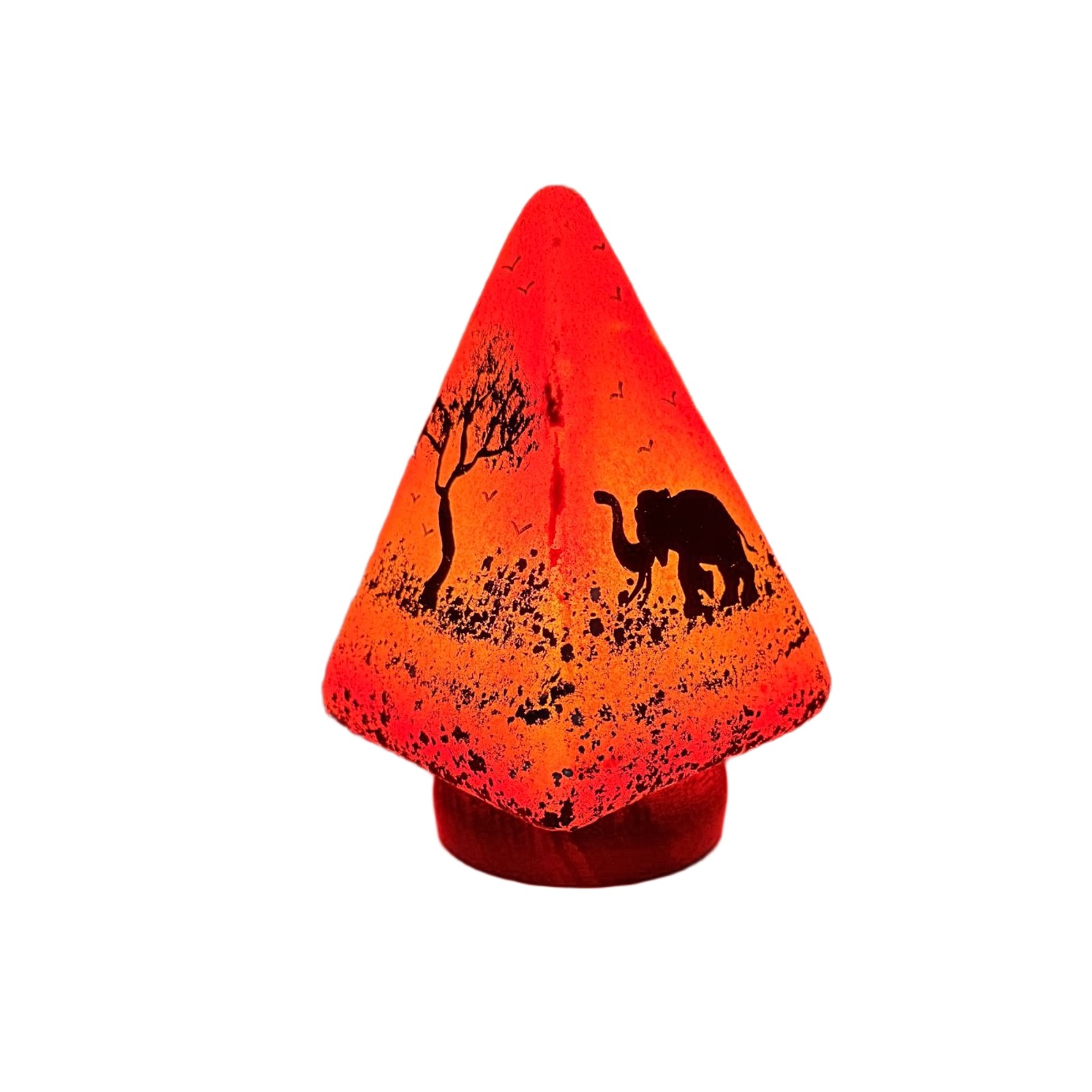 Lampe en peau de chameau en forme de pyramide