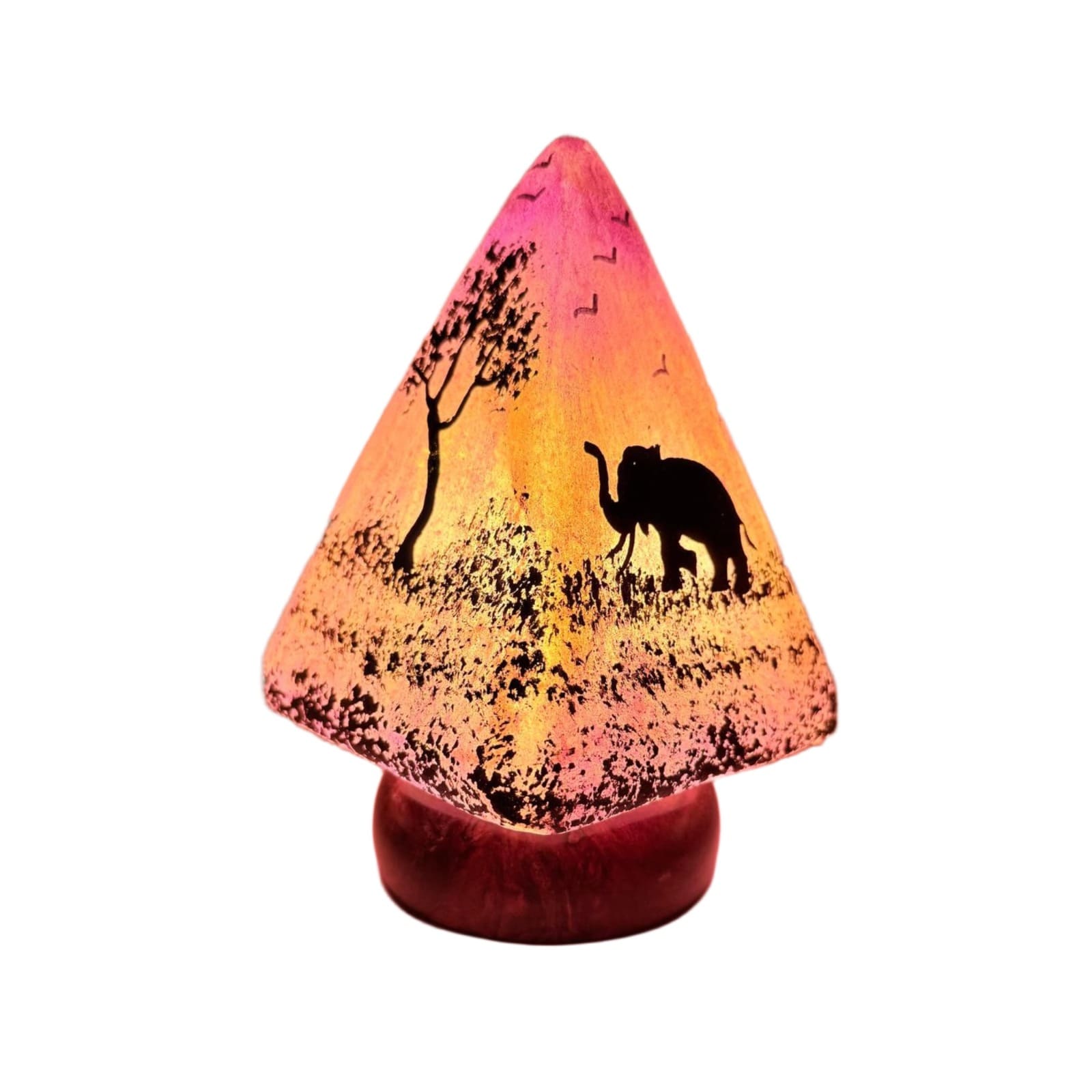 Lampe en peau de chameau en forme de pyramide